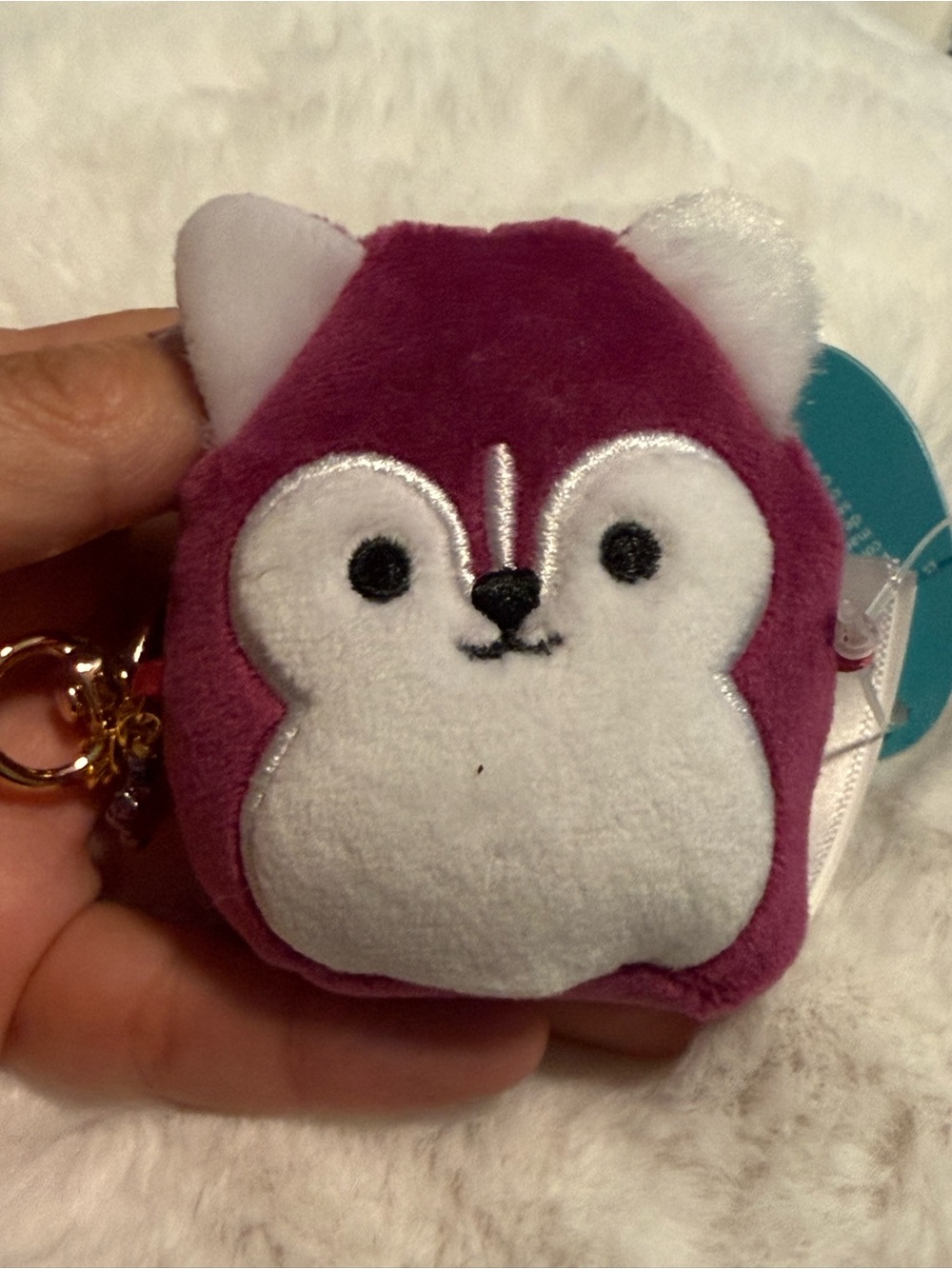 Tundra the Husky Dog Micromallow Keychain/ Bag Charm- NWT